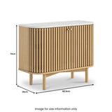 Shorwell Oak Marble Small Sideboard Natural from Roseland Furniture