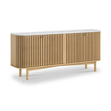 Shorwell Oak Marble Large Sideboard Natural from Roseland Furniture