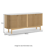 Shorwell Oak Marble Large Sideboard Natural from Roseland Furniture