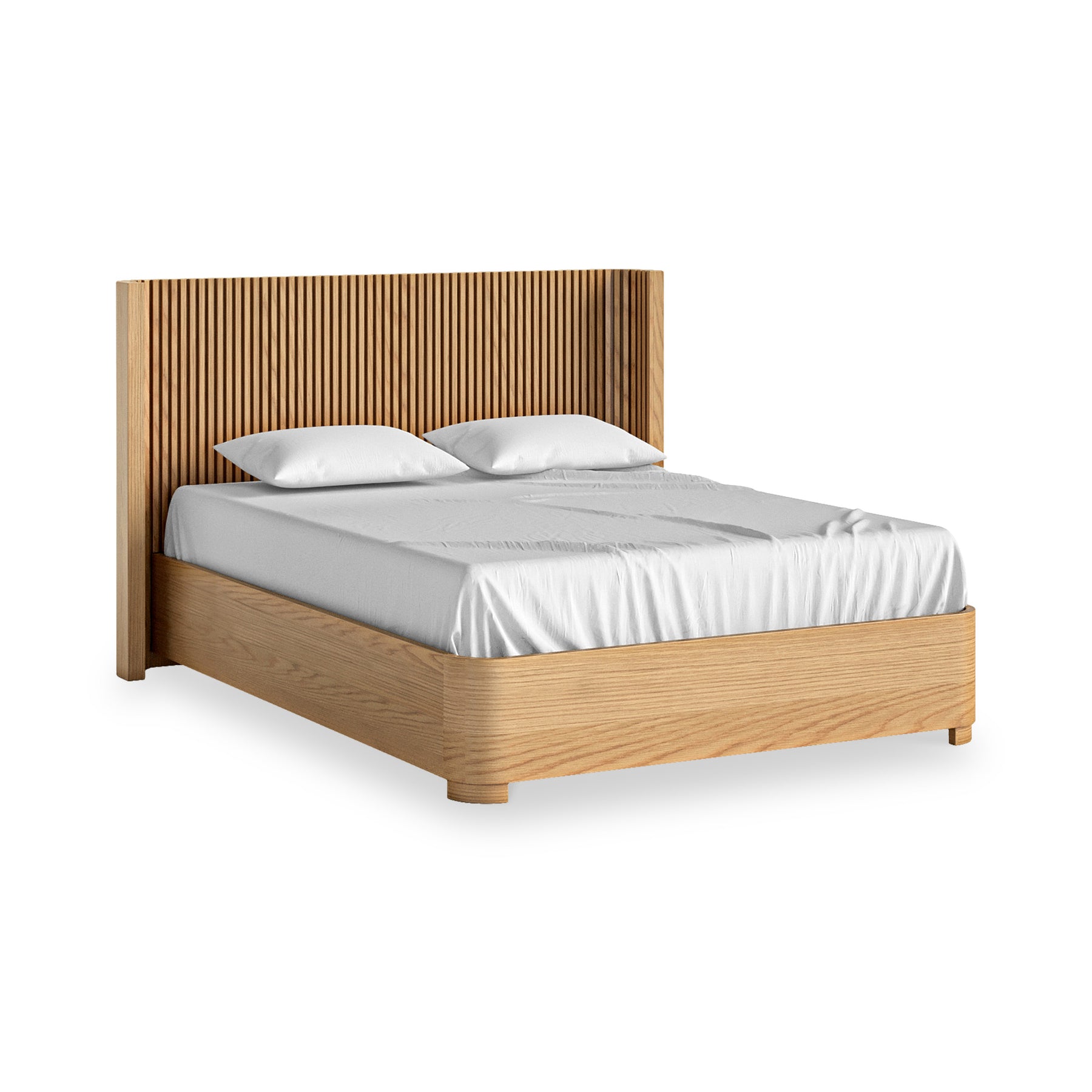 Shorwell Oak Slatted King Bed from Roseland Furniture