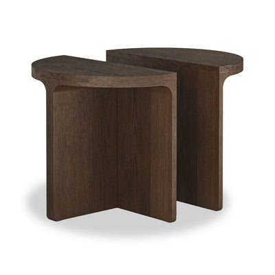 Mylor Oak Half Moon Nest of Tables