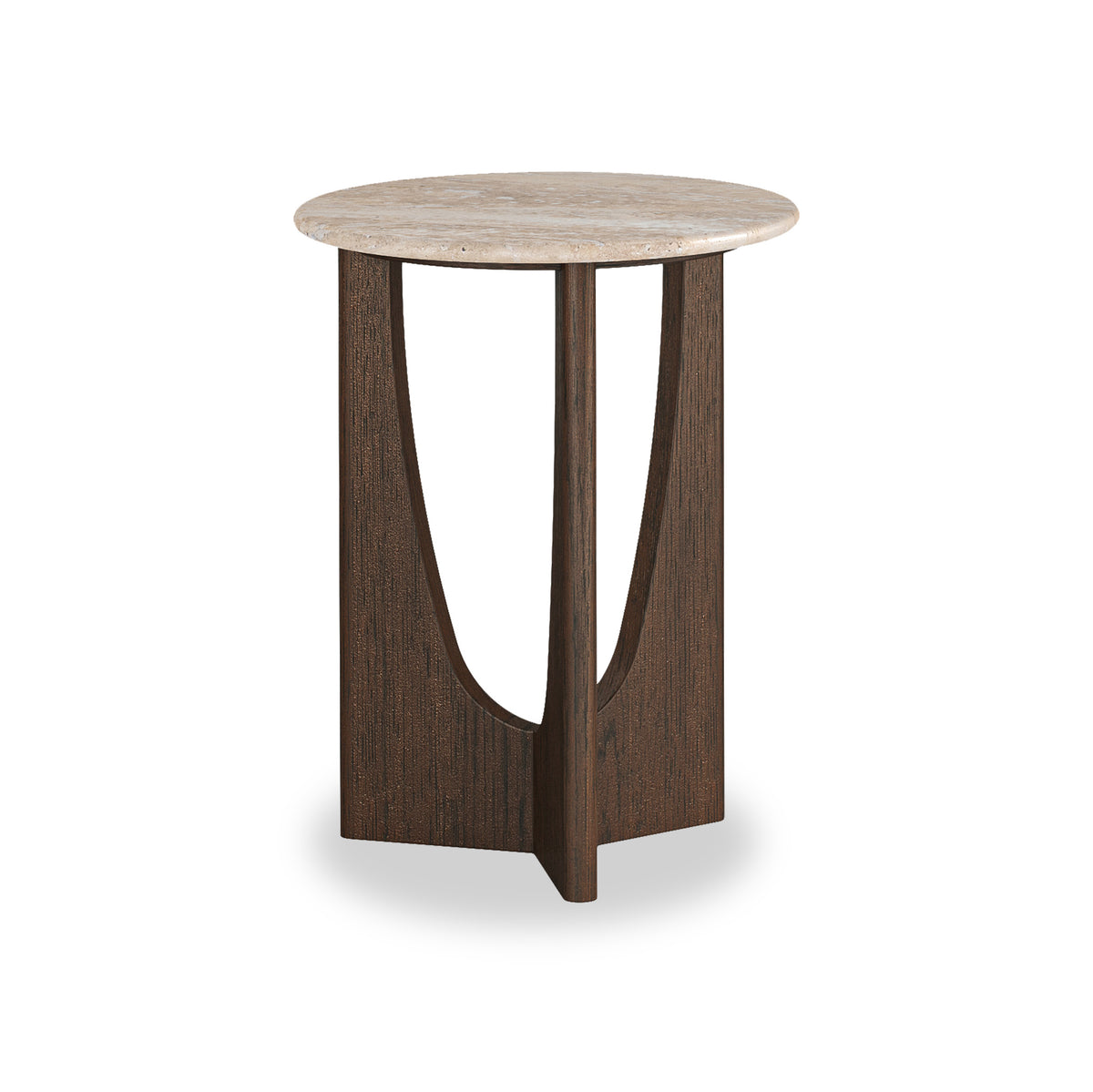 Mylor Travertine Top Side Table from Roseland Furniture
