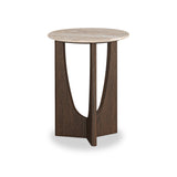 Mylor Travertine Top Side Table from Roseland Furniture