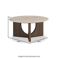 Mylor Travertine Top Coffee Table from Roseland Furniture