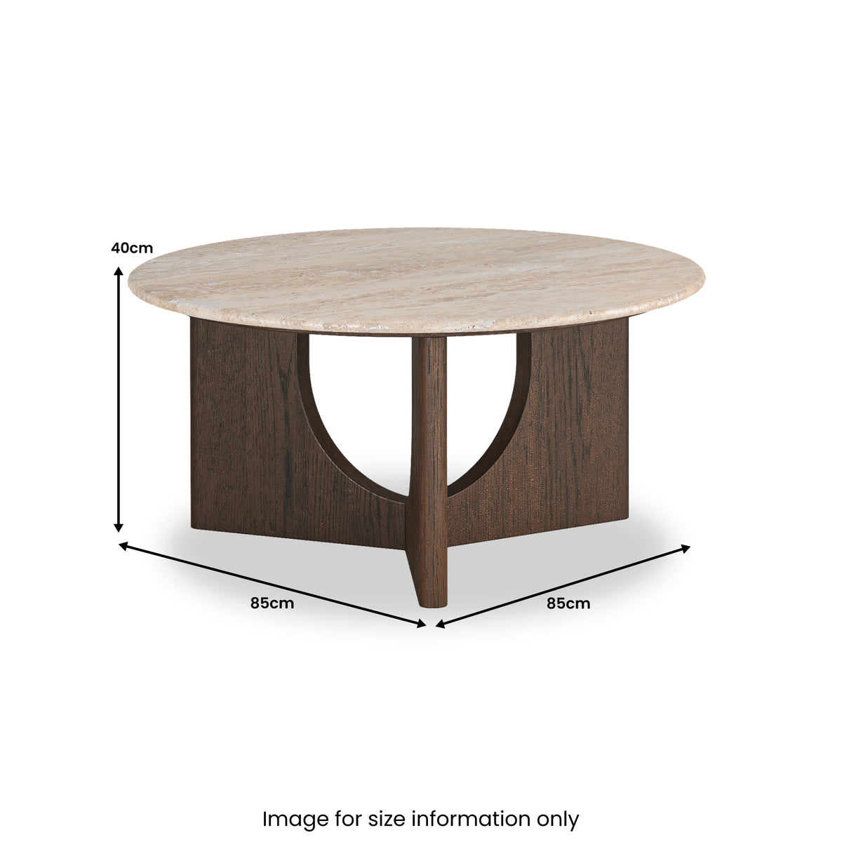 Mylor Travertine Top Coffee Table from Roseland Furniture