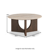 Mylor Travertine Top Coffee Table from Roseland Furniture