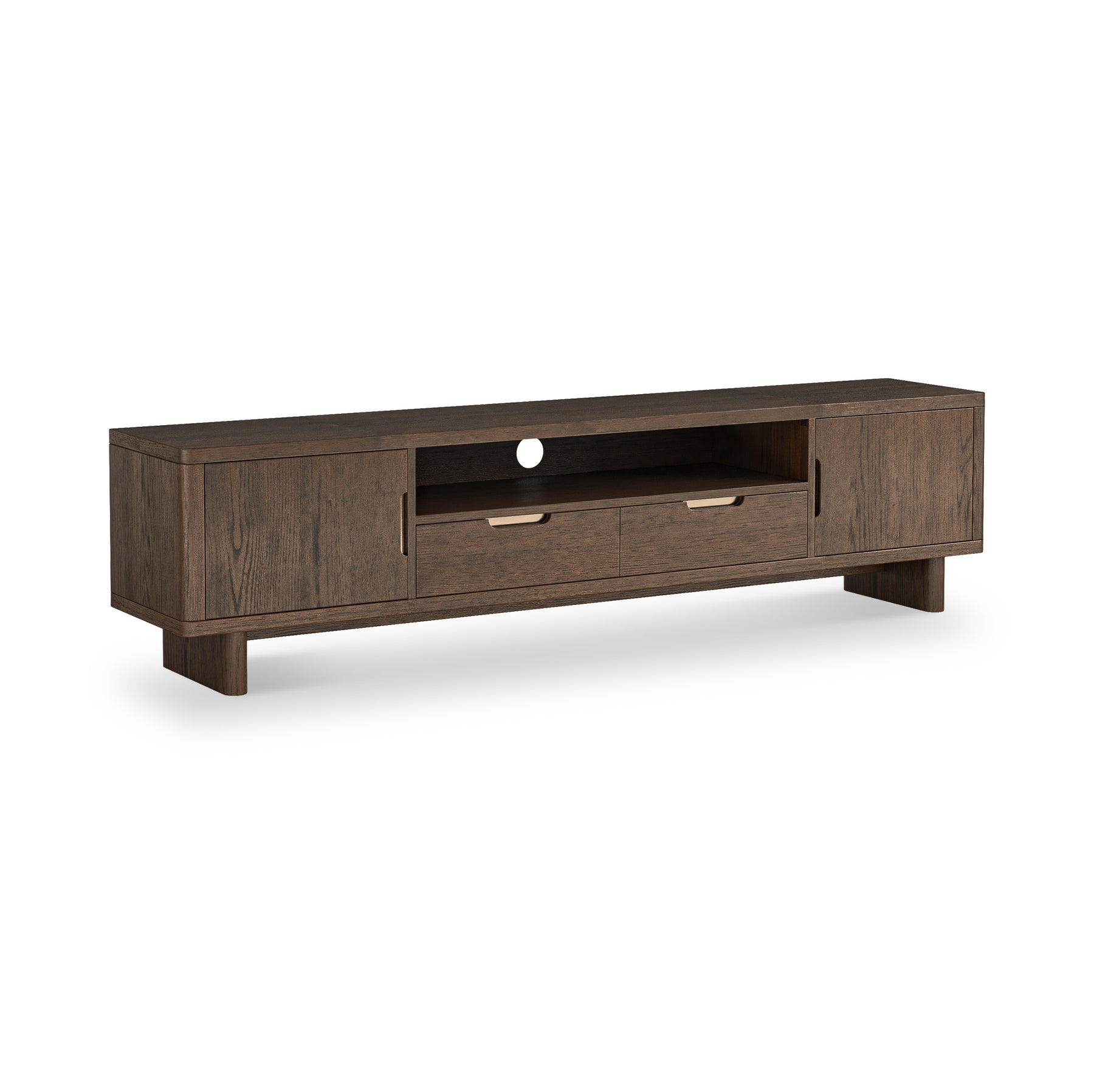 Mylor Oak 200cm TV Unit from Roseland Furniture