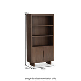 Mylor Oak 2 Door Display Bookcase from Roseland Furniture