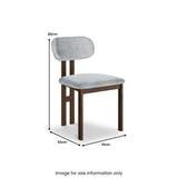 Mylor Oak Grey Dining Chair from Roseland Furniture