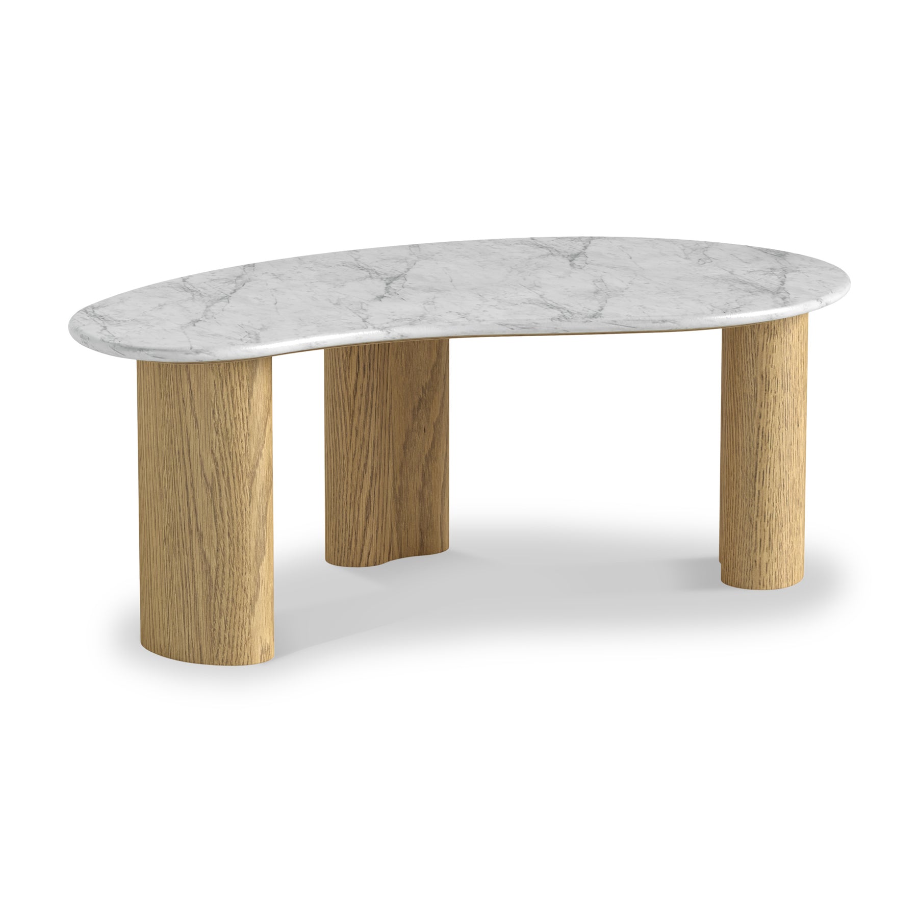 Nyssa Marble Top Tear Drop Coffee Table from Roseland Furniture