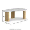 Nyssa Marble Top Tear Drop Coffee Table from Roseland Furniture
