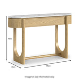 Nyssa Marble Top Console Table from Roseland Furniture