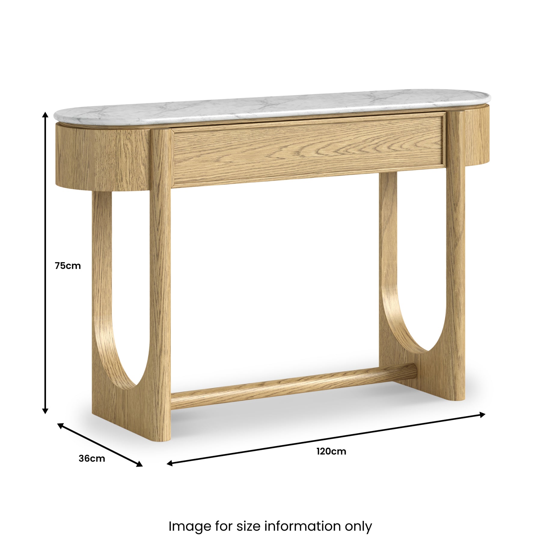 Nyssa Marble Top Console Table from Roseland Furniture