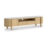 Nyssa Marble Top 210cm TV Unit from Roseland Furniture