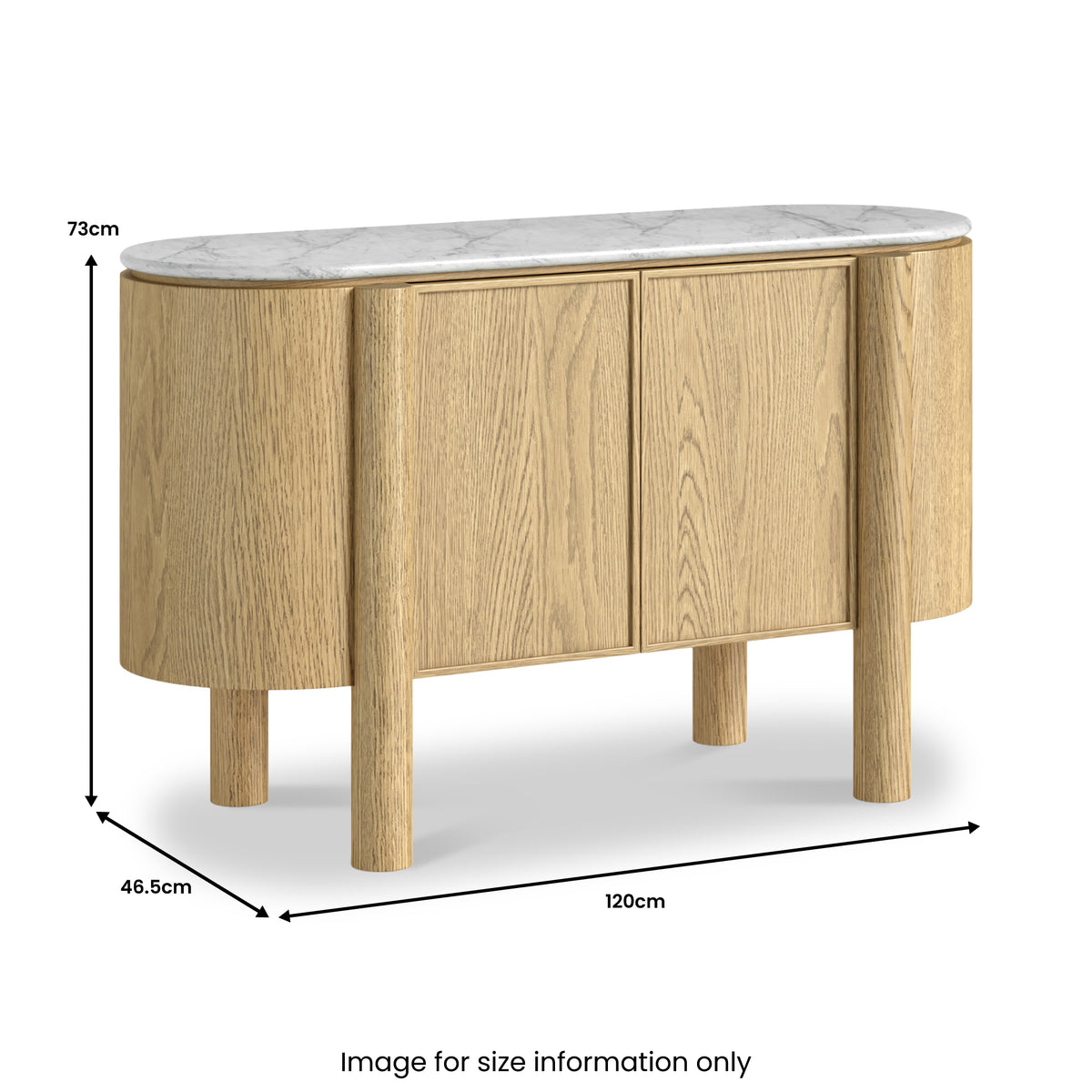 Nyssa Marble Top Small Sideboard from Roseland Furniture