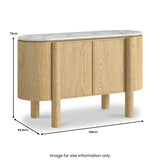 Nyssa Marble Top Small Sideboard from Roseland Furniture