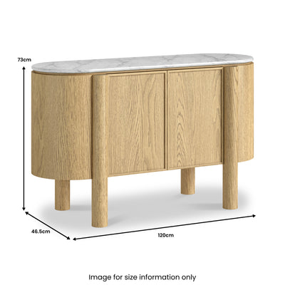 Nyssa Marble Top Small Sideboard
