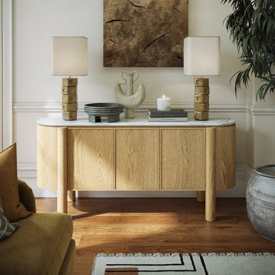 Nyssa Marble Top Large Sideboard