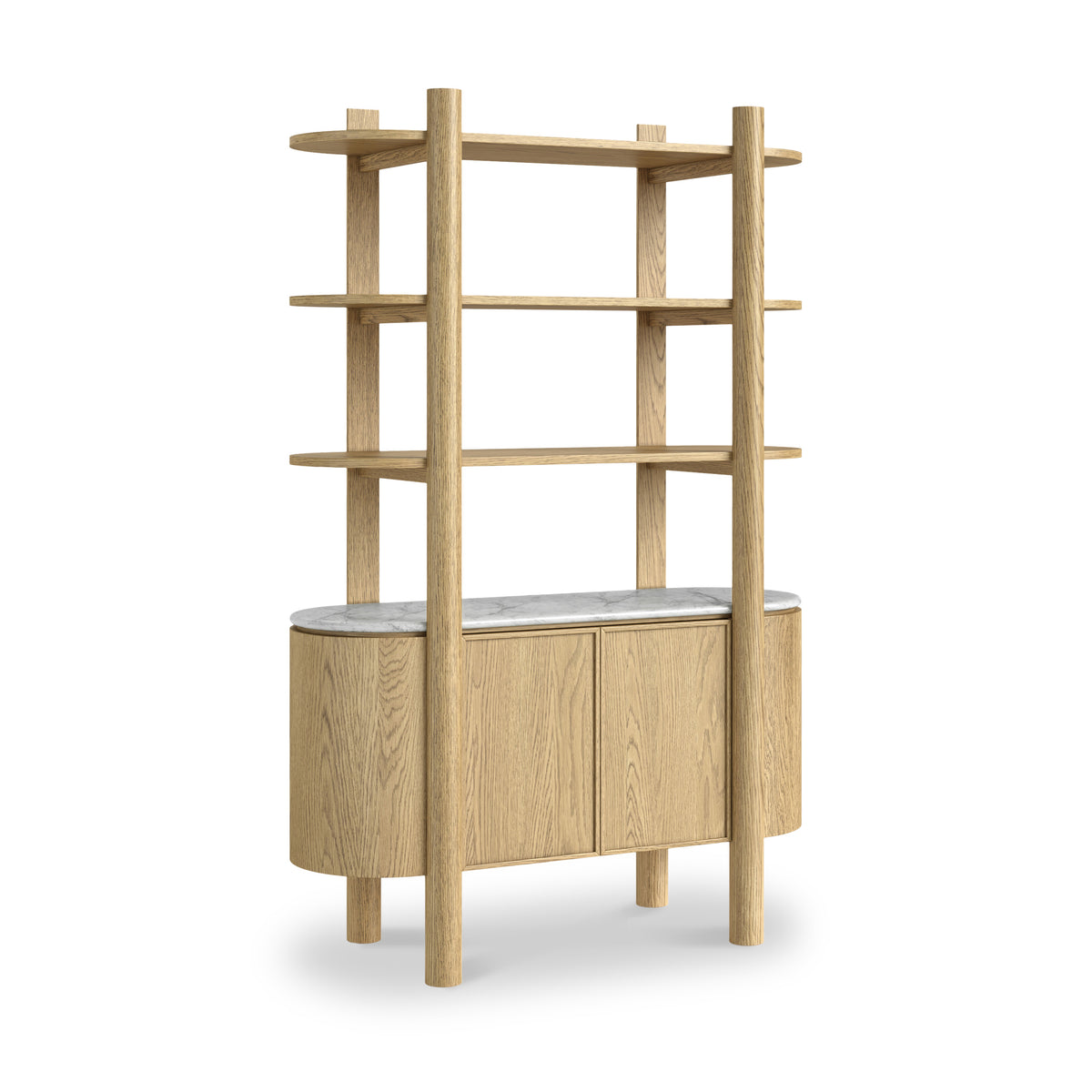 Nyssa Marble Top Bookcase from Roseland Furniture
