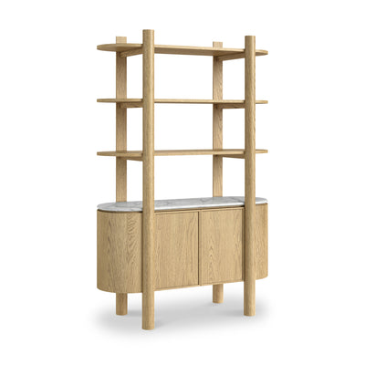 Nyssa Marble Top Bookcase
