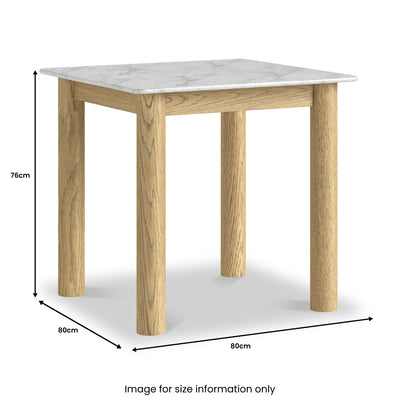 Nyssa Marble Top 80cm Square Dining Table
