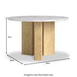 Nyssa Marble Top Round Dining Table from Roseland Furniture