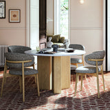 Nyssa Marble Top Round Dining Table from Roseland Furniture