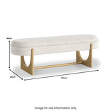 Nyssa Boucle 150cm Dining Bench from Roseland Furniture