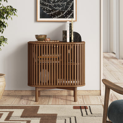 Shorwell Dark Oak Slatted Cupboard