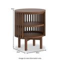 Shorwell Oak Slatted Open Shelf Side Table Dark Stain from Roseland Furniture