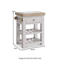 Penzance Small Kitchen Island Grey from Roseland Furniture