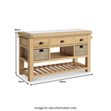 Portland Large Kitchen Island from Roseland Furniture