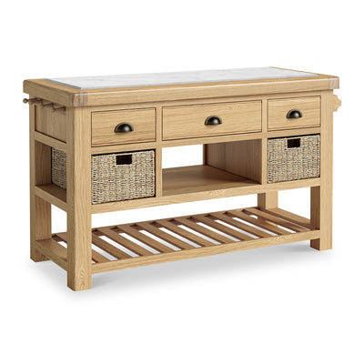 Portland Oak Large Kitchen Island