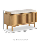 Shorwell Oak Slatted Storage Bench Oak from Roseland Furniture