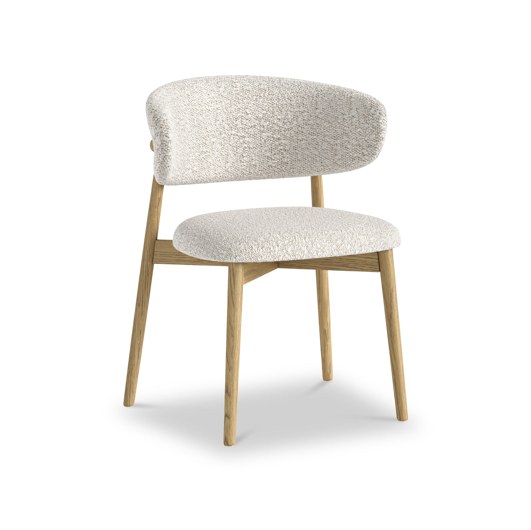 Girona Boucle Dining Chair White from Roseland Furniture