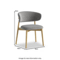 Girona Boucle Dining Chair Grey from Roseland Furniture