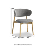 Girona Boucle Dining Chair Grey from Roseland Furniture