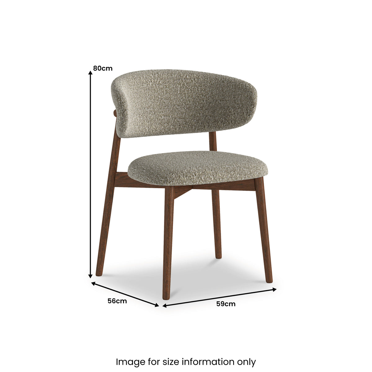 Almeria Boucle Dining Chair Green from Roseland Furniture