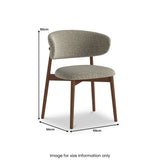 Almeria Boucle Dining Chair Green from Roseland Furniture