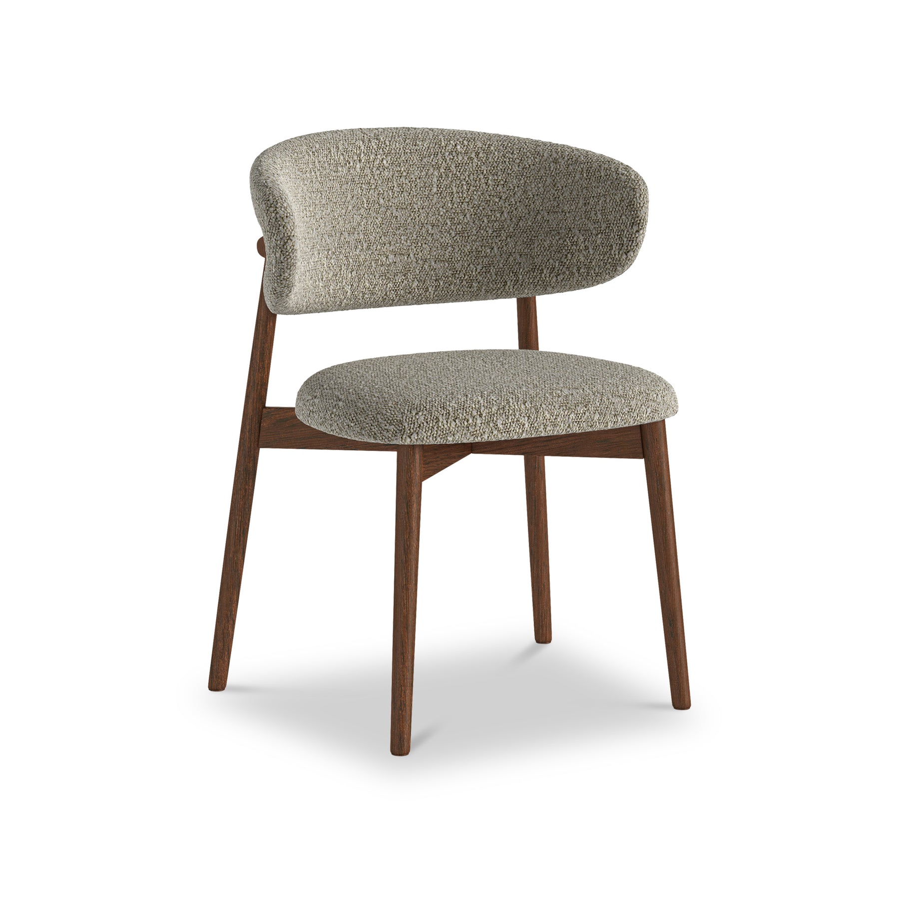 Almeria Boucle Dining Chair Green from Roseland Furniture