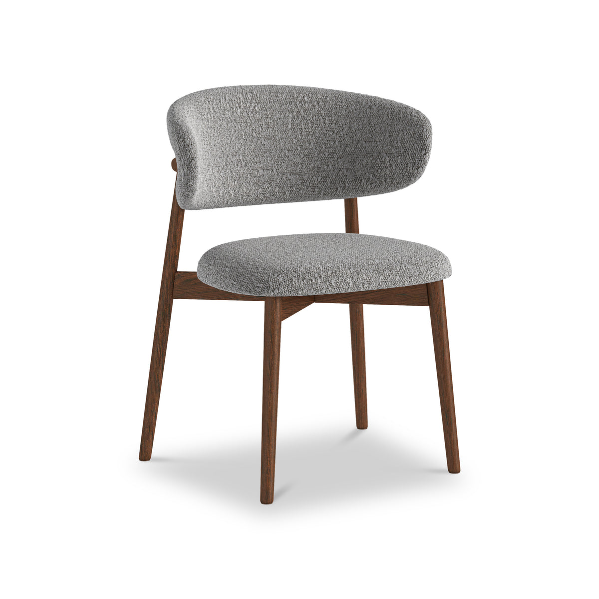Almeria Boucle Dining Chair Grey from Roseland Furniture