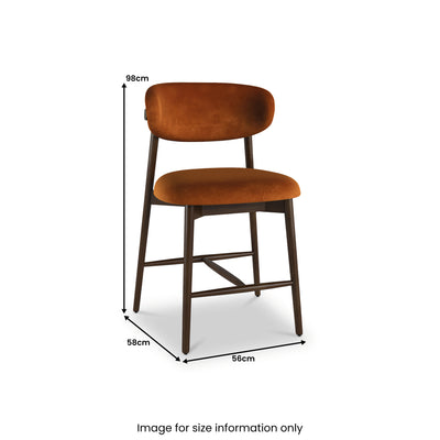 Labelle Velvet Bar Stool