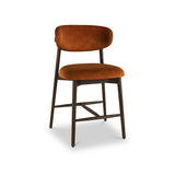 Labelle Velvet Barstool Rustic Orange from Roseland Furniture