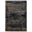 Fenway Black & Gold Distressed Super Soft Rug from Roseland Furniture
