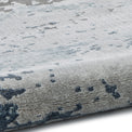 Fenway Navy Grey Distressed Super Soft Rug