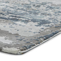 Fenway Navy Grey Distressed Super Soft Rug