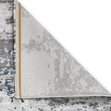 Fenway Navy Grey Distressed Super Soft Rug