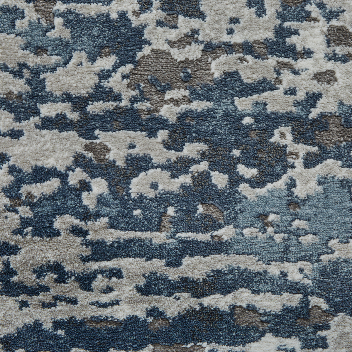 Fenway Navy Grey Distressed Super Soft Rug