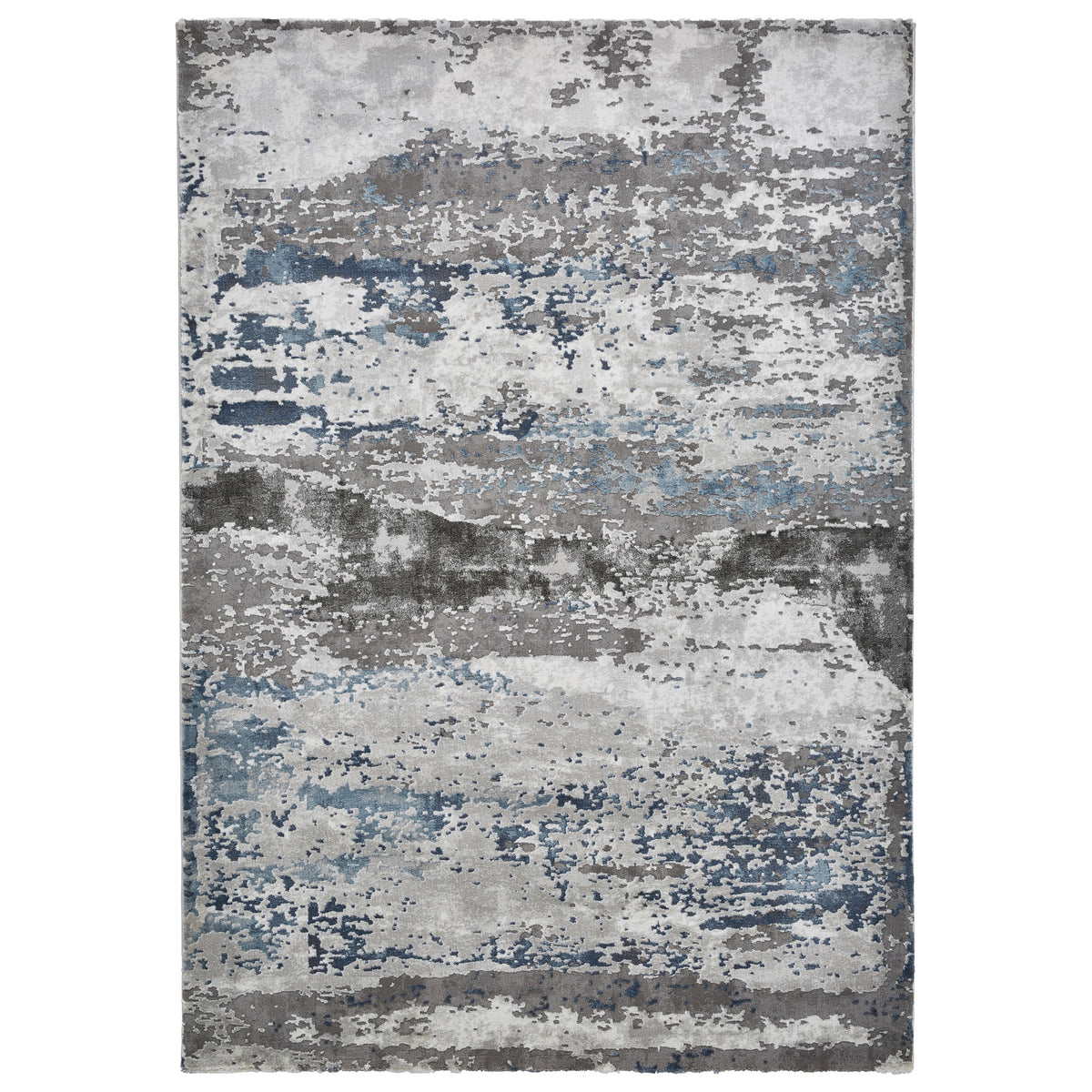 Fenway Navy Grey Distressed Super Soft Rug from Roseland Furniture