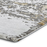Fenway Yellow Grey Distressed Super Soft Rug